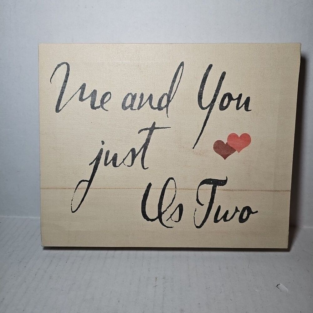 Me And You Just Us Two Romantic Valentine Small Canvas Wall Art